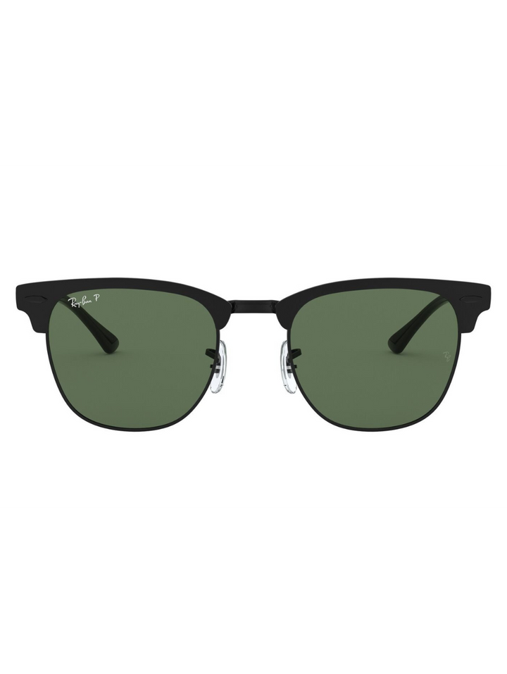 Ray-Ban Metal Clubmaster Polarized Sunglasses - Black