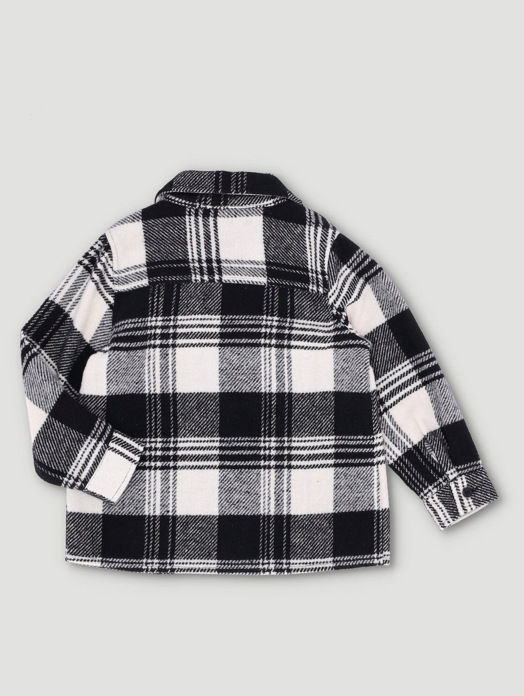 Pre-Boys Check Flannel Shirt - Black/White