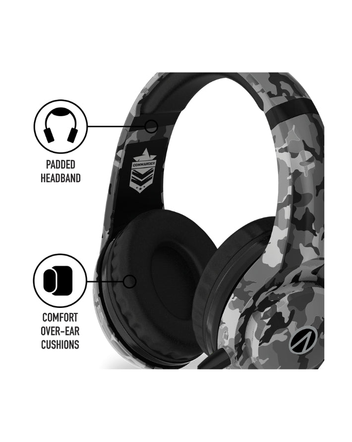 XP Commander Multiformat Stereo Gaming Headsets Camo Black/Grey