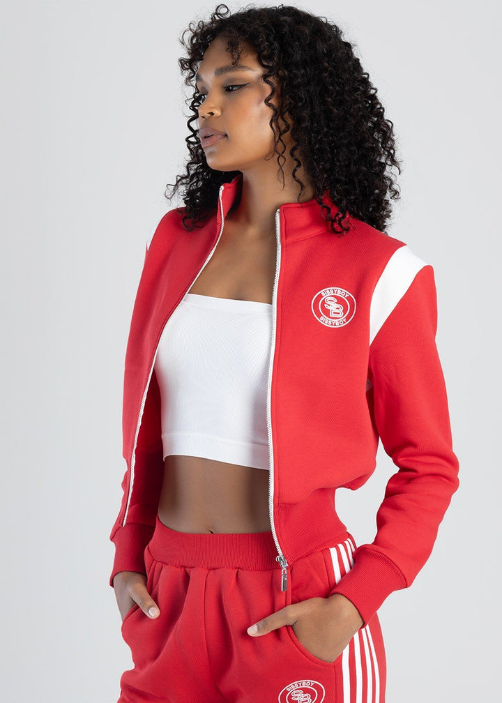 Branded College Jacket - Red