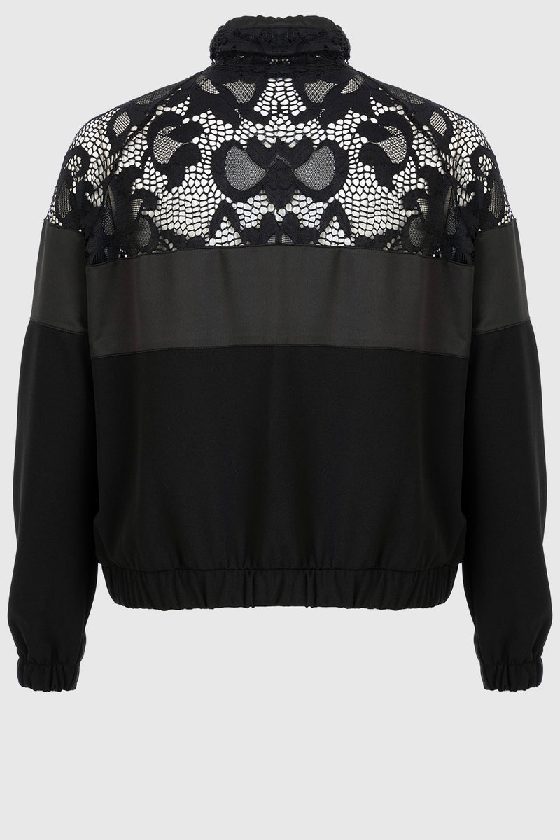Quater Zip Tracksuit Jacket - Black