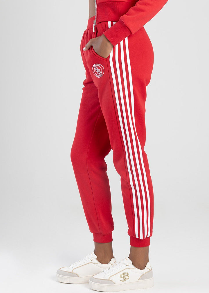 Branded College Track Pants - Red