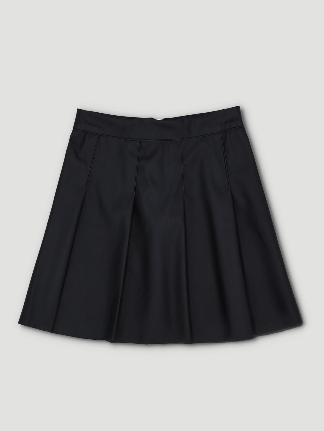 Pre-Girls Pleated Pleather Skirt - Black