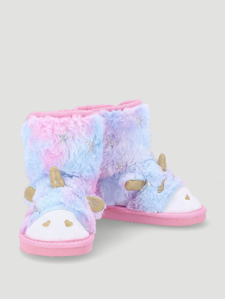Pre-Girls Rainbow Slipper Boot