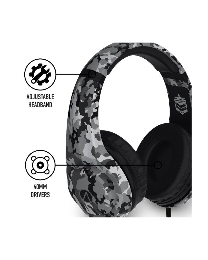 XP Commander Multiformat Stereo Gaming Headsets Camo Black/Grey