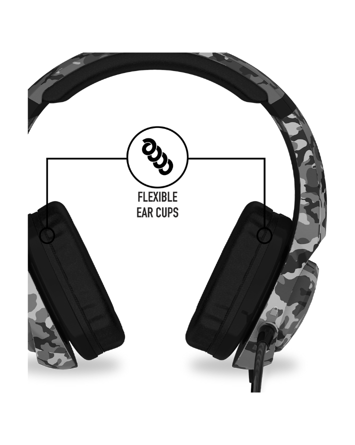 XP Commander Multiformat Stereo Gaming Headsets Camo Black/Grey
