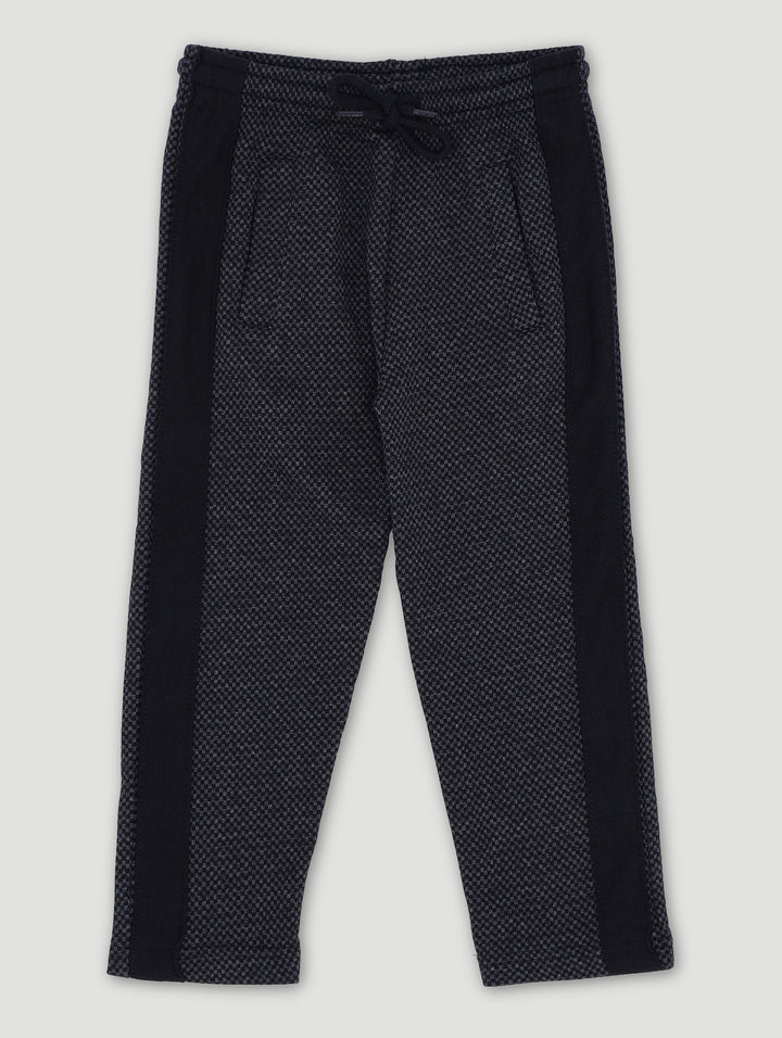 Pre-Boys Knit Check Pants - Black
