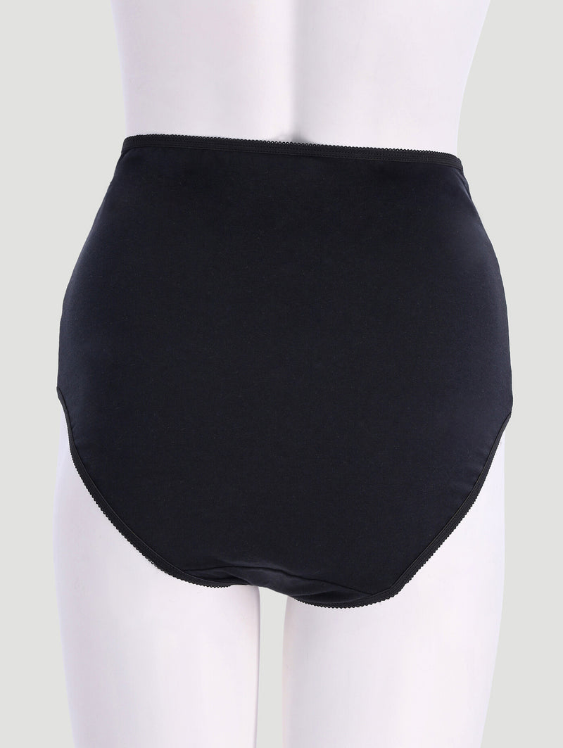3 Pack Stretch Brief Panty - Black