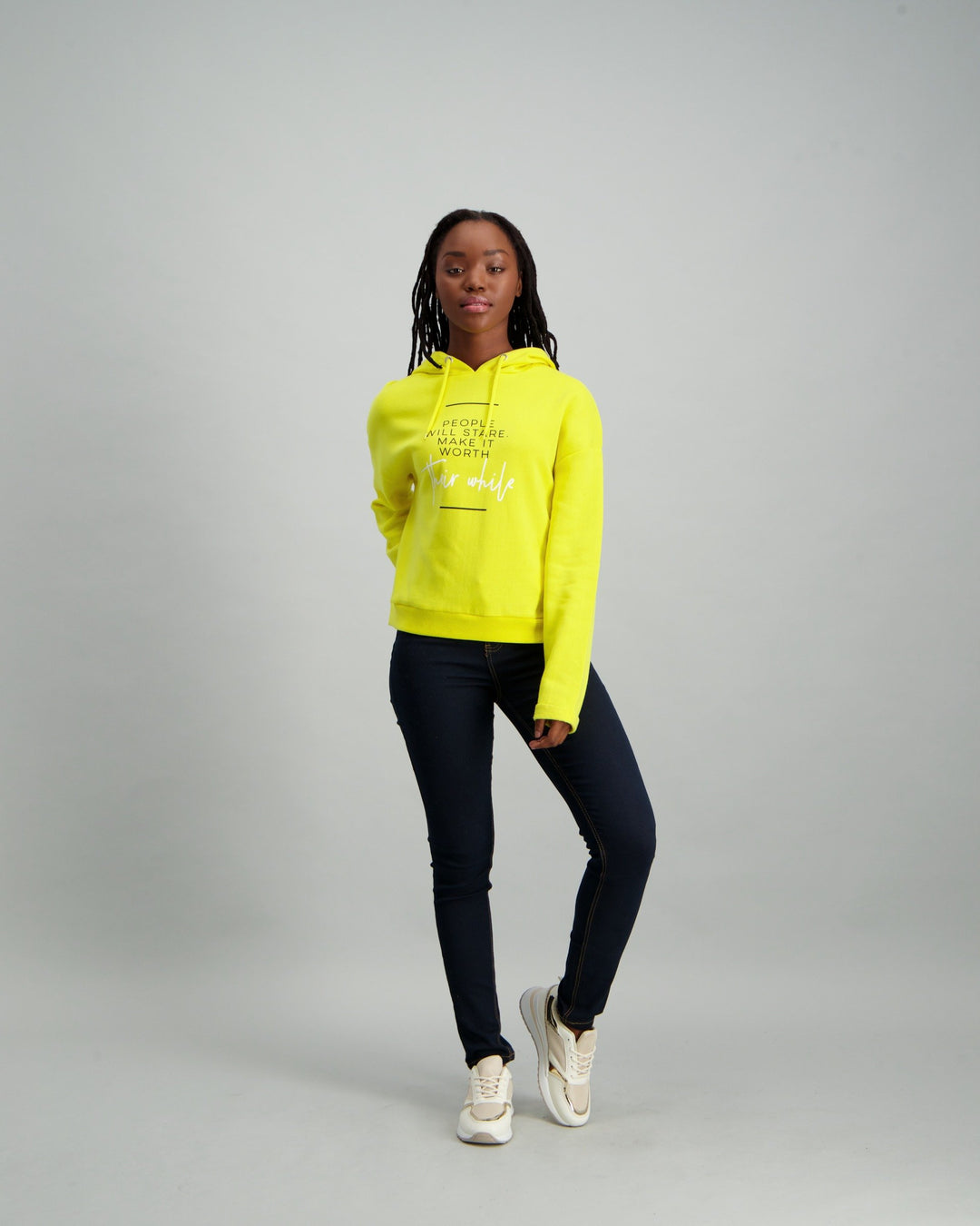 Ladies Hoodie - Bright Yellow