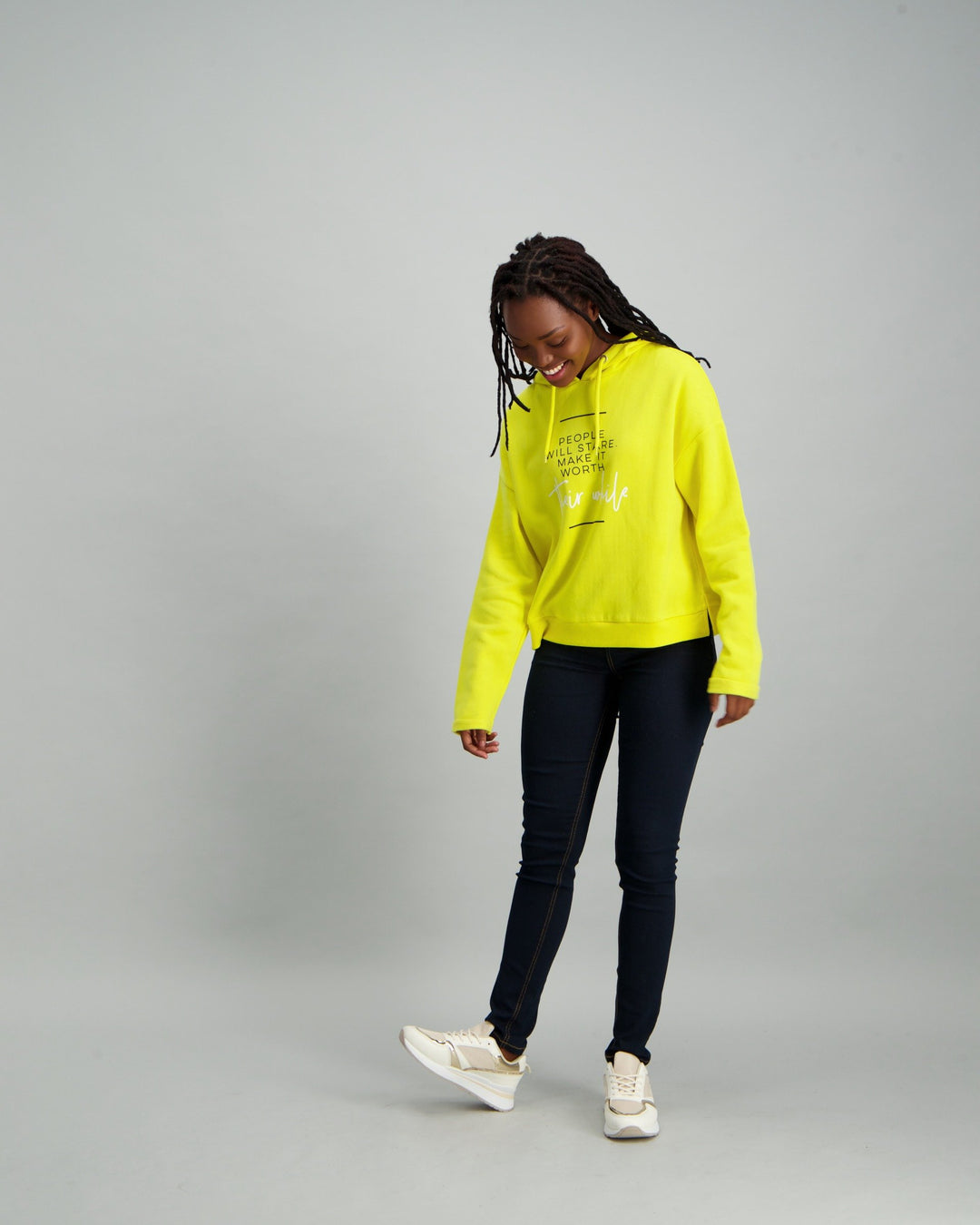 Ladies Hoodie - Bright Yellow