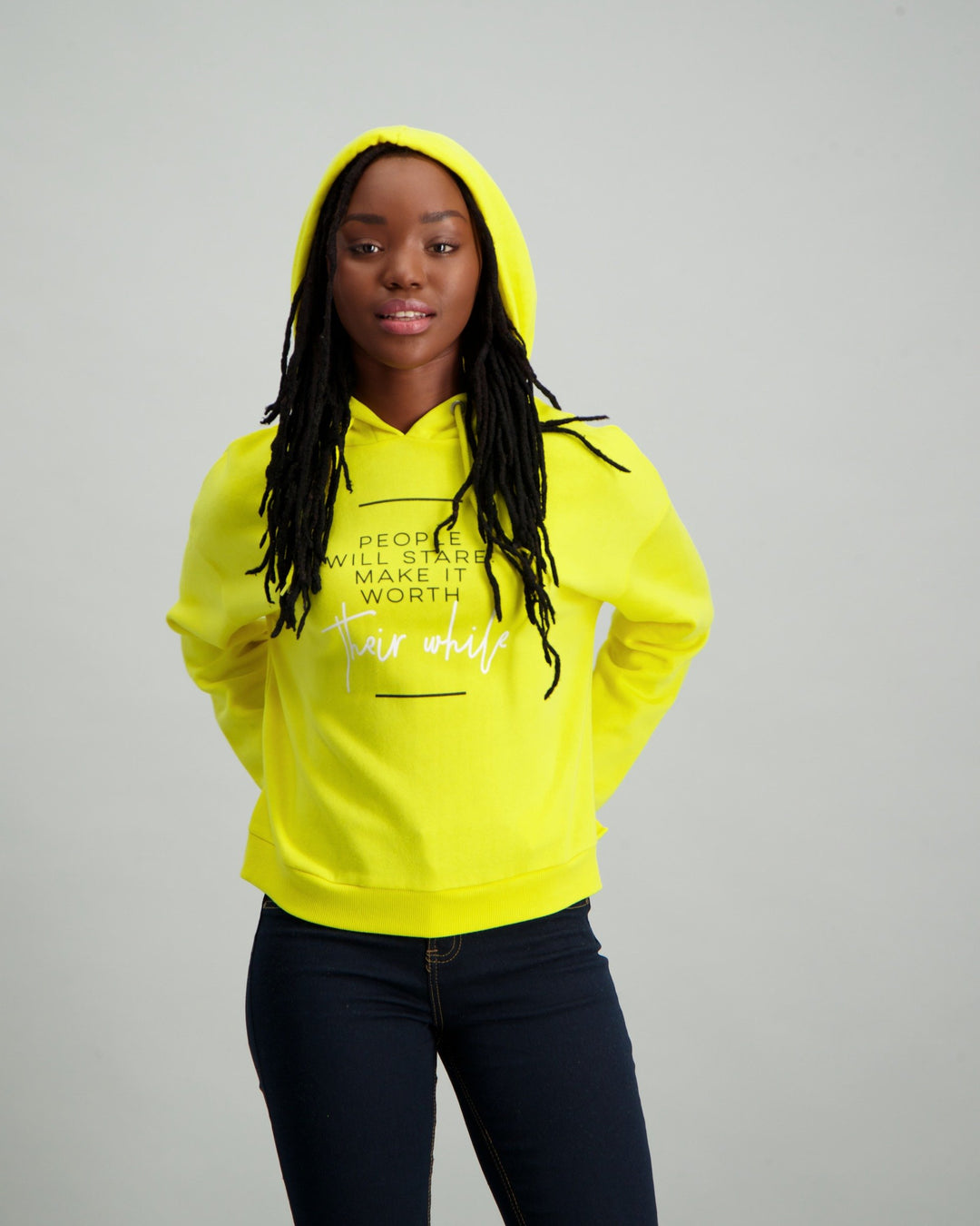 Ladies Hoodie - Bright Yellow