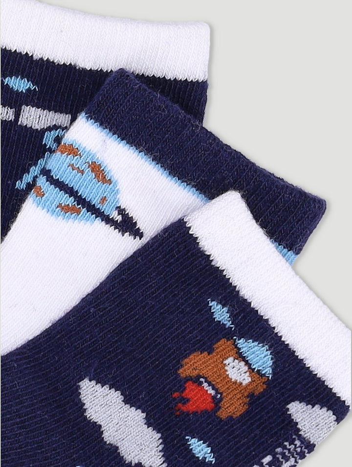 Space Cotton Socks - Navy