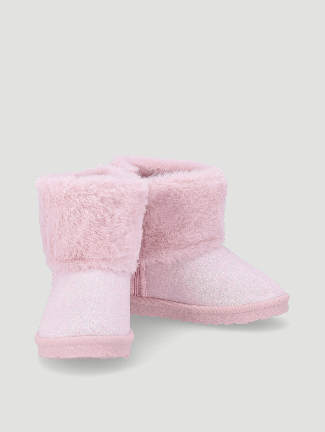 Pre-Girls Glitter Slipper Boot - Dusty Pink
