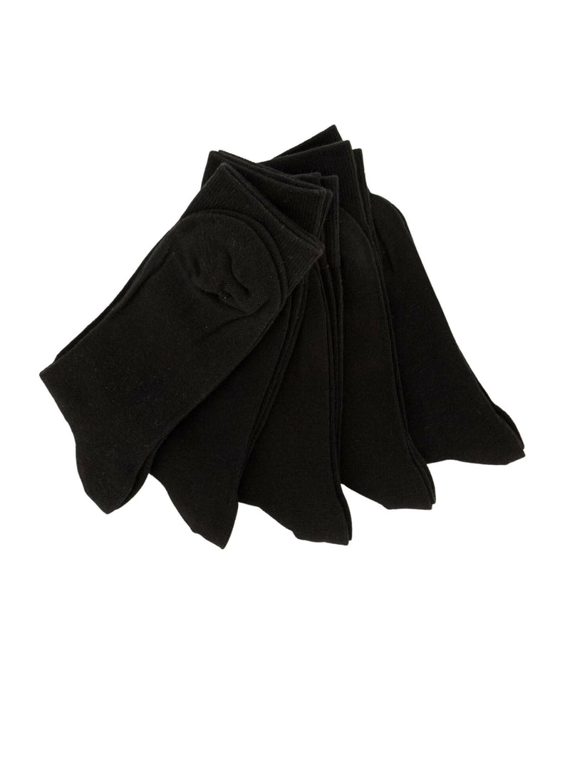 Mens - 5 Pack Plain Anklet Socks - Black