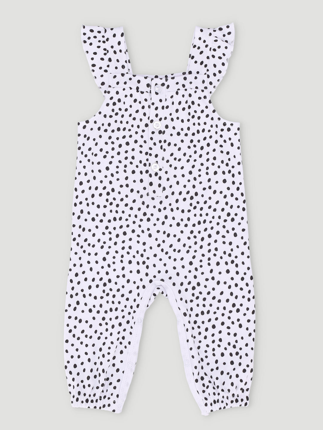 Baby Girls Strappy Spot Bodysuit - Black/White