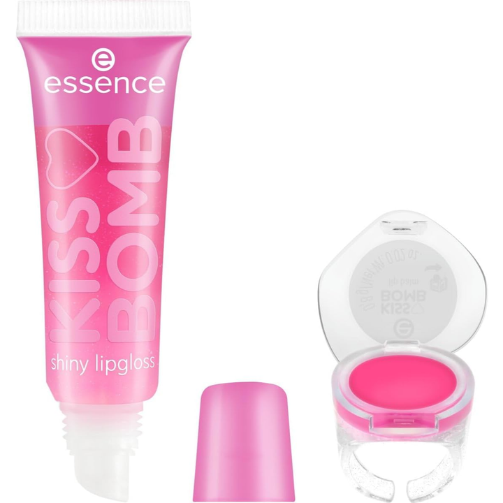 Kiss Bomb Shiny Lipgloss & Lip Balm