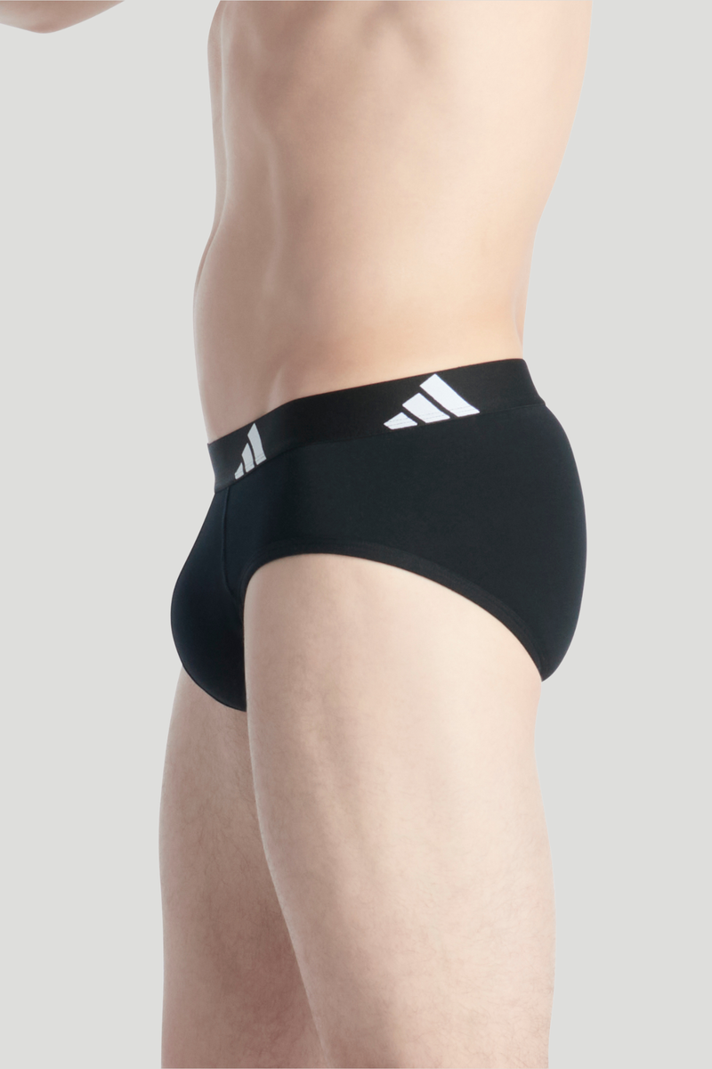 3 Pack Active Flex Cotton Brief - Black/Blue