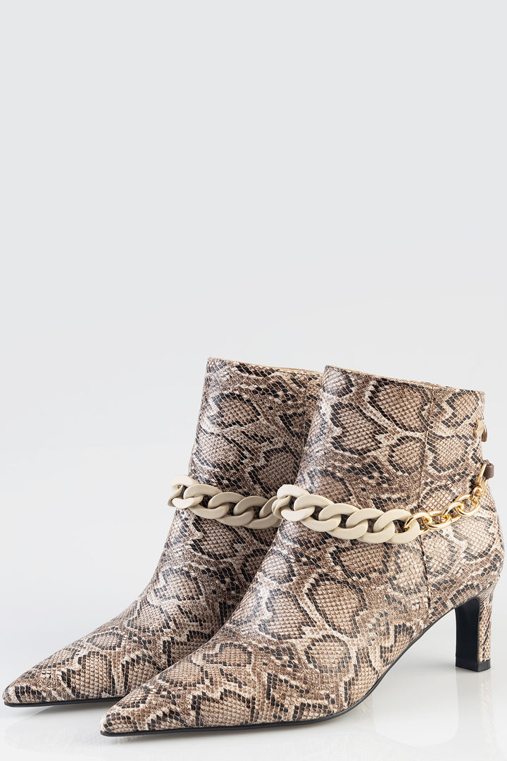 Dolly Chain Ankle Boot - Natural