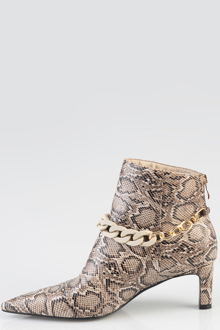Dolly Chain Ankle Boot - Natural