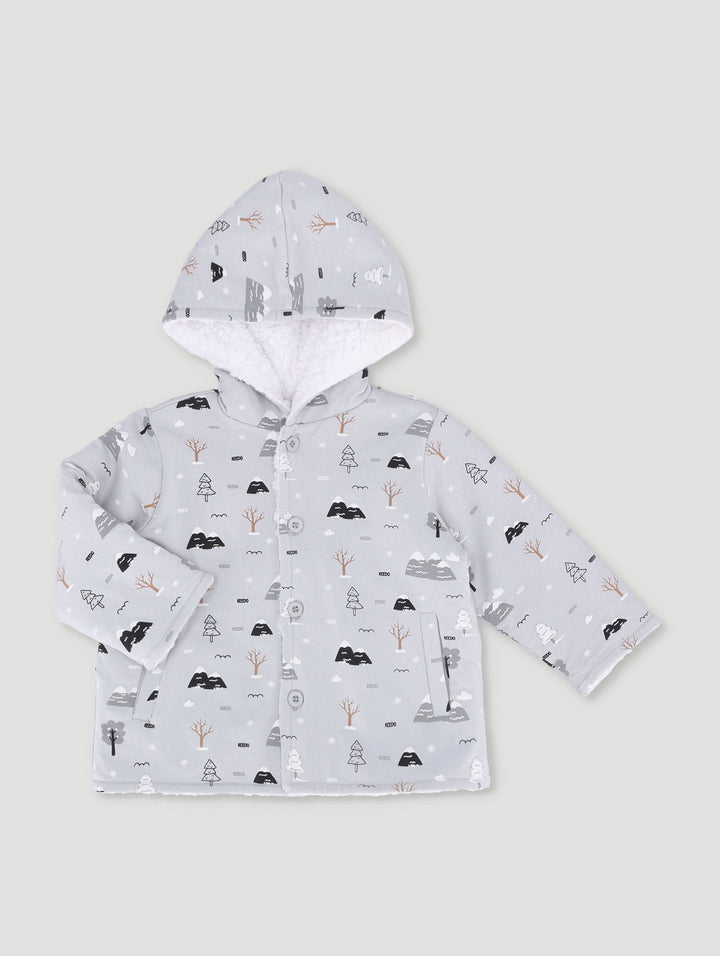 Keedo Baby Girls Snow Forest Soft Jacket - Grey