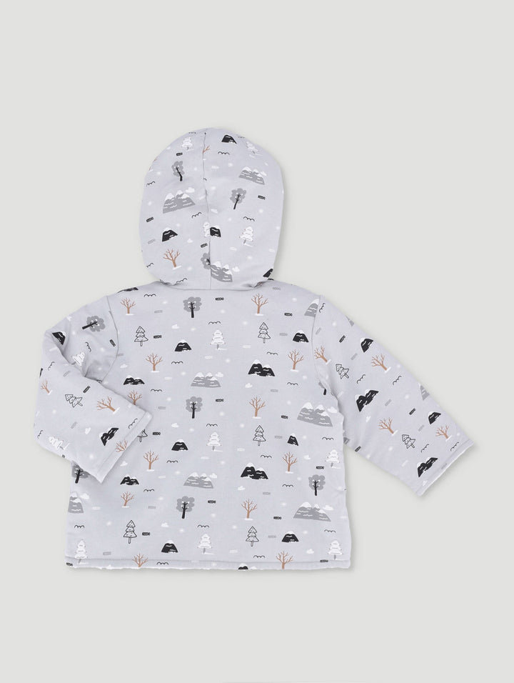 Keedo Baby Girls Snow Forest Soft Jacket - Grey