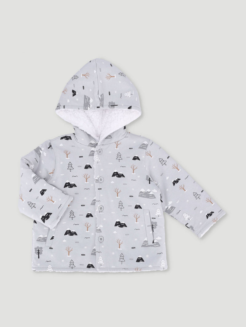 Keedo Baby Girls Snow Forest Soft Jacket - Grey