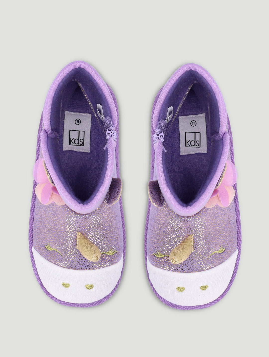 Pre-Girls Unicorn Comfy Boot Slipper - Lilac