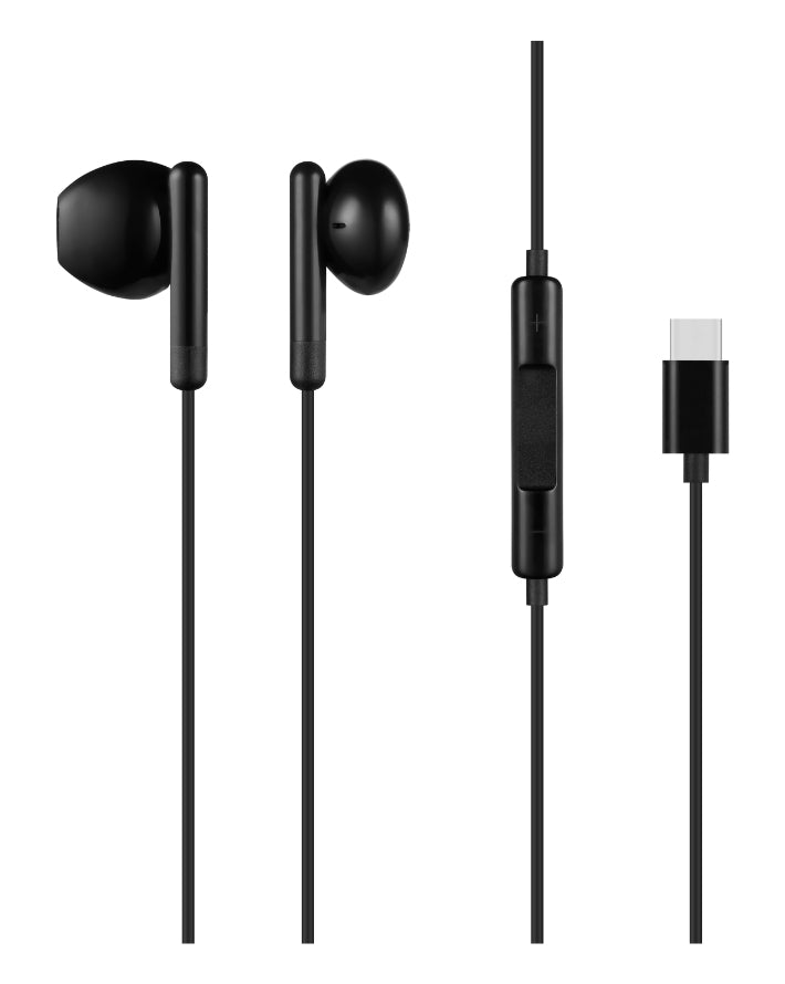 On-the-Move Type-C Earphones Black