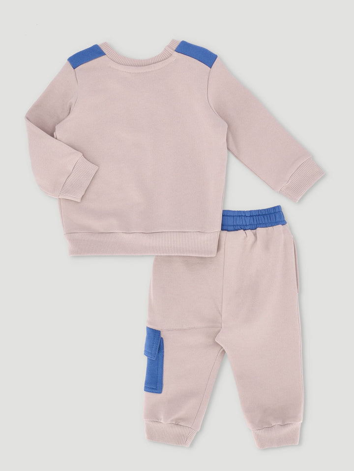 Baby Boys Everyday Bugs Bunny Builders Fleece Set - Beige