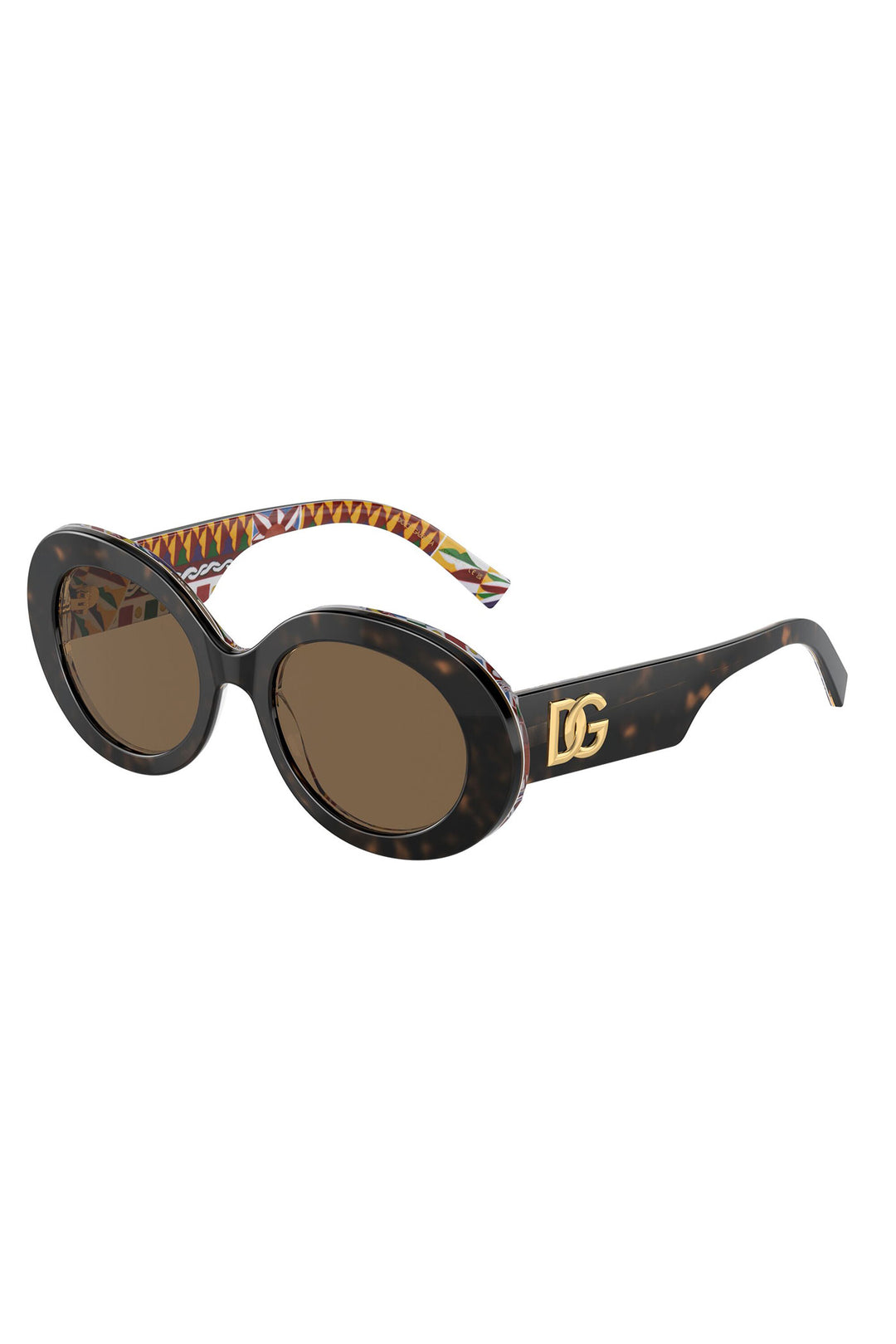 Oval Frame Sunglasses - Tortoise Shell