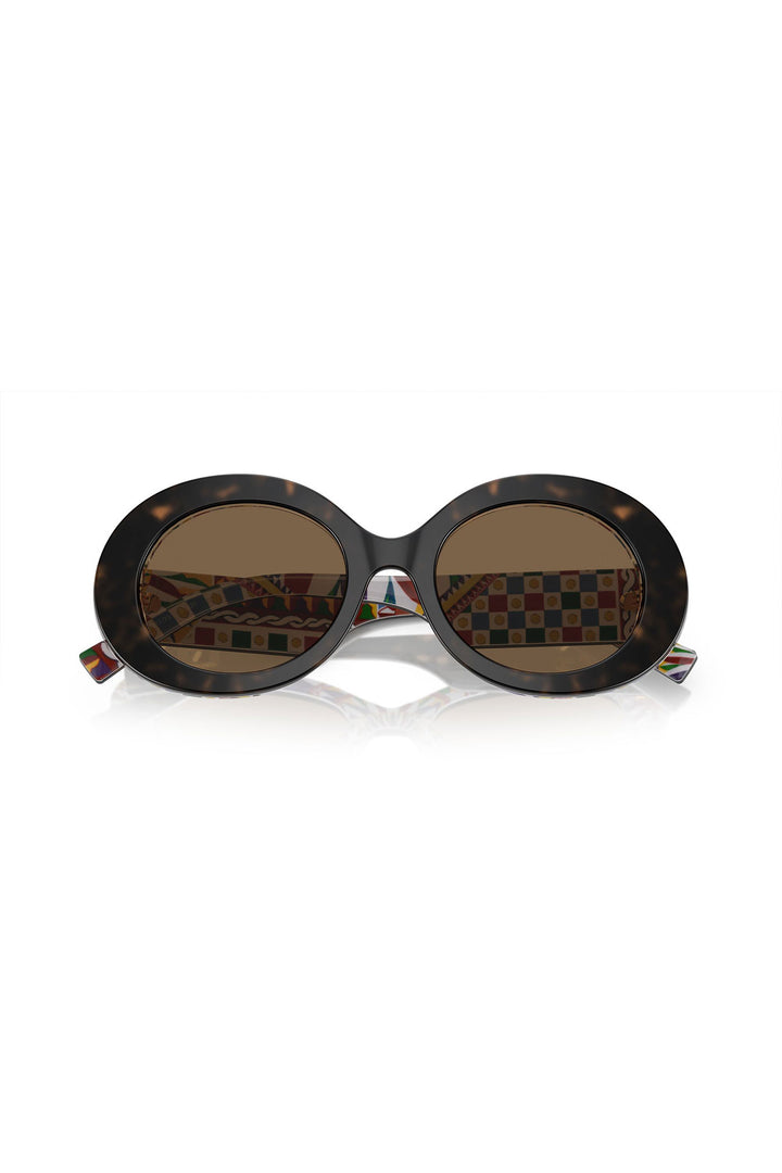 Oval Frame Sunglasses - Tortoise Shell