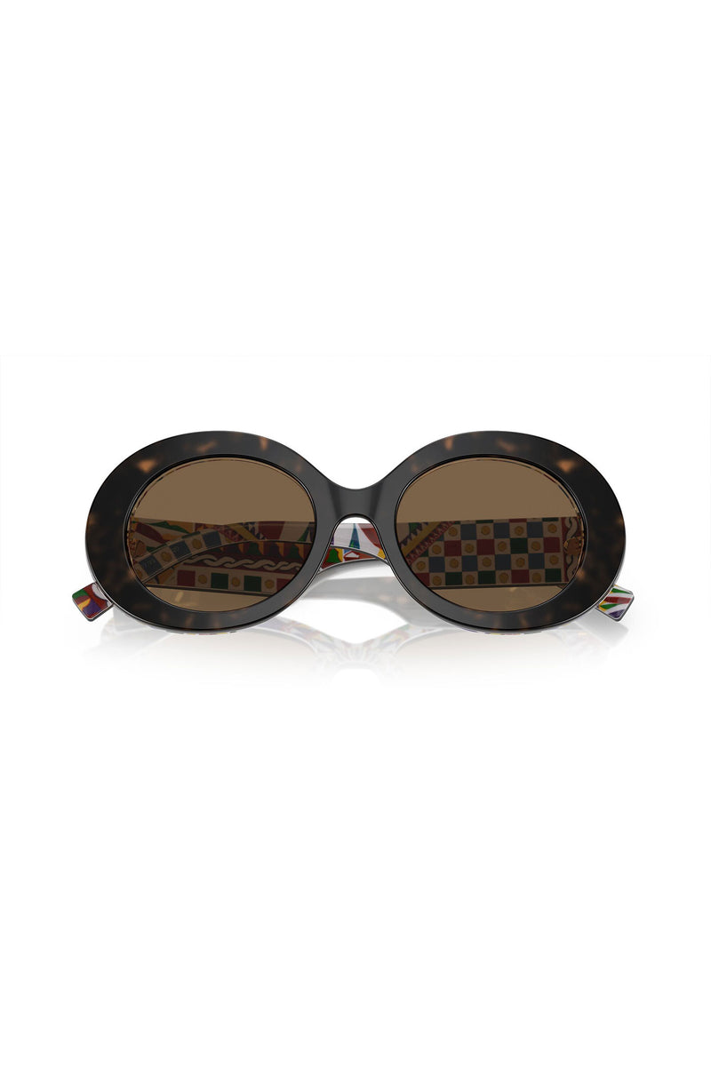 Oval Frame Sunglasses - Tortoise Shell