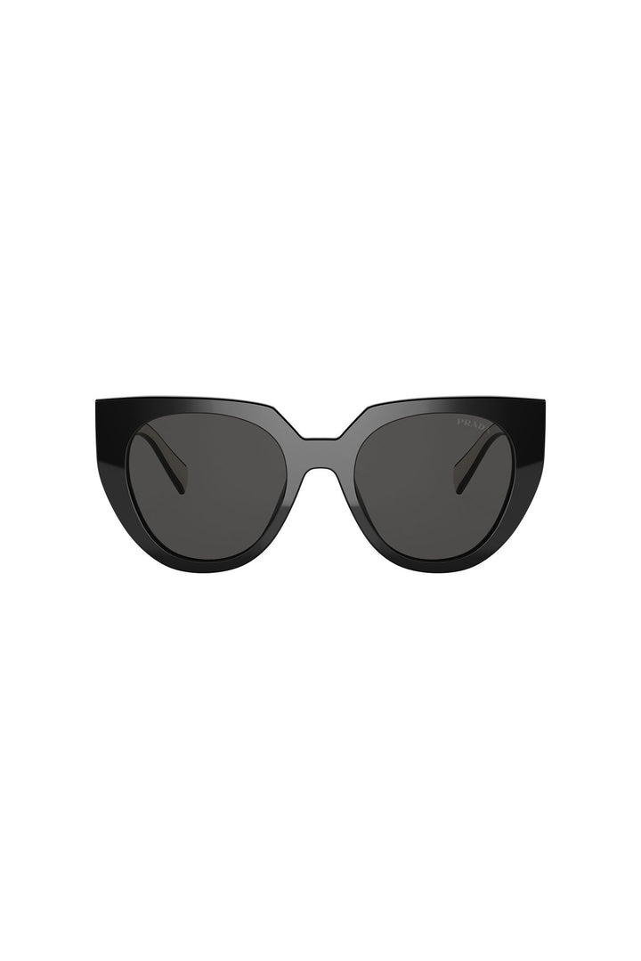 Round Framed Sunglasses - Black
