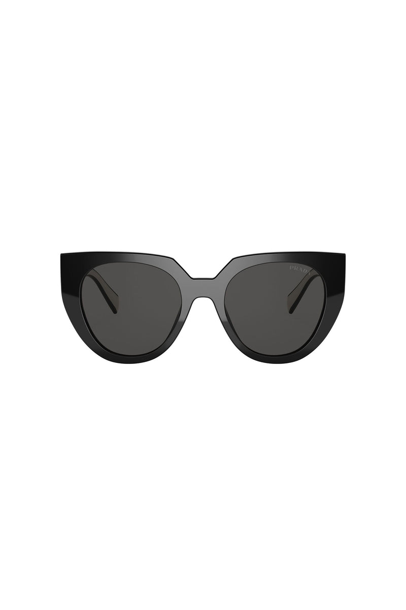 Round Framed Sunglasses - Black