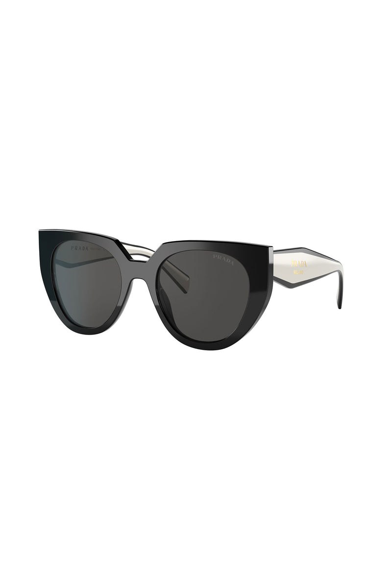 Round Framed Sunglasses - Black