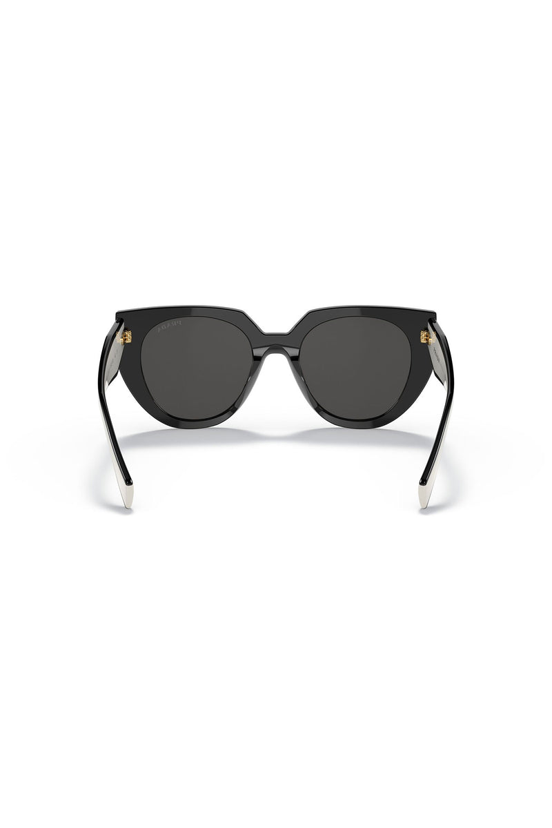 Round Framed Sunglasses - Black