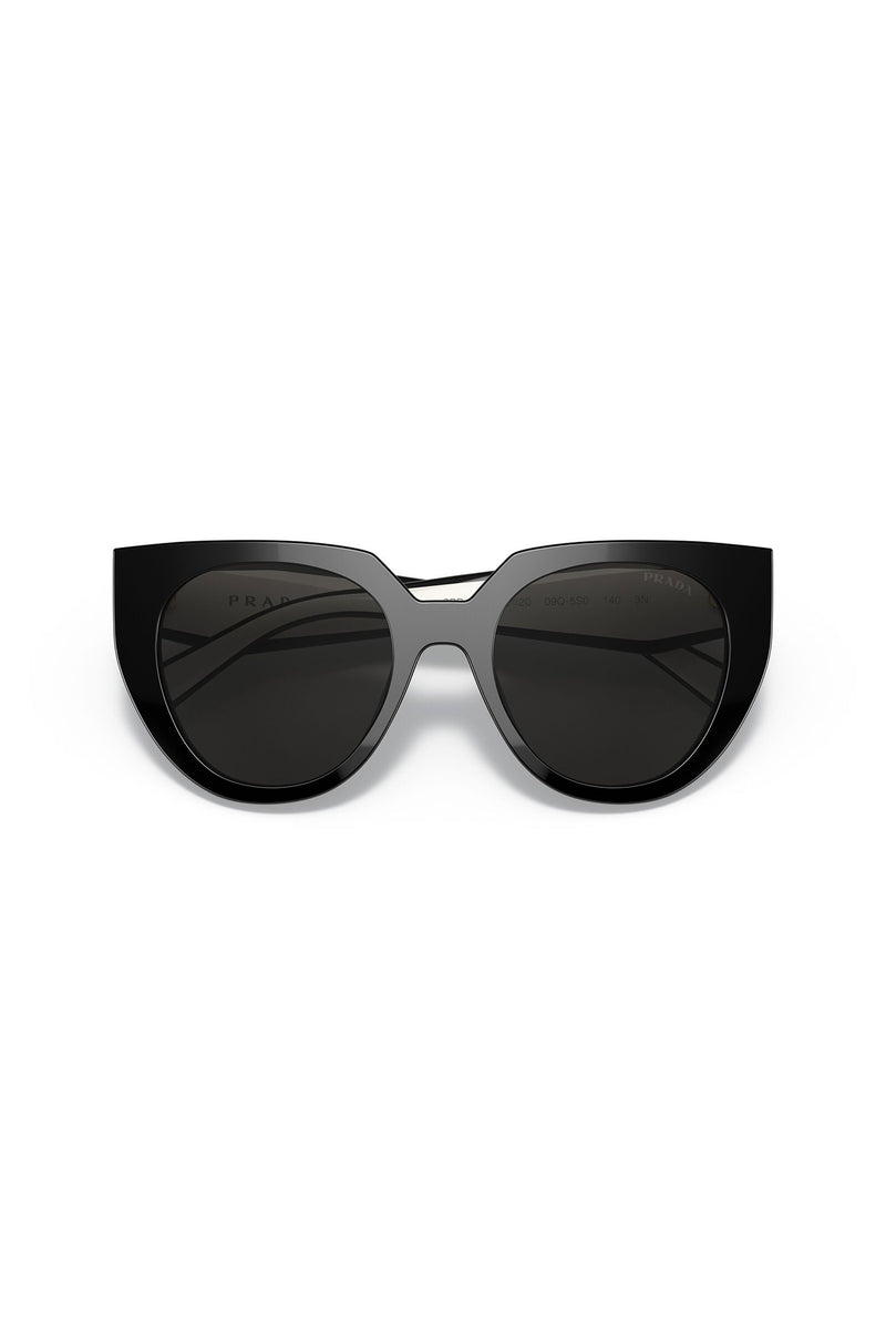Round Framed Sunglasses - Black