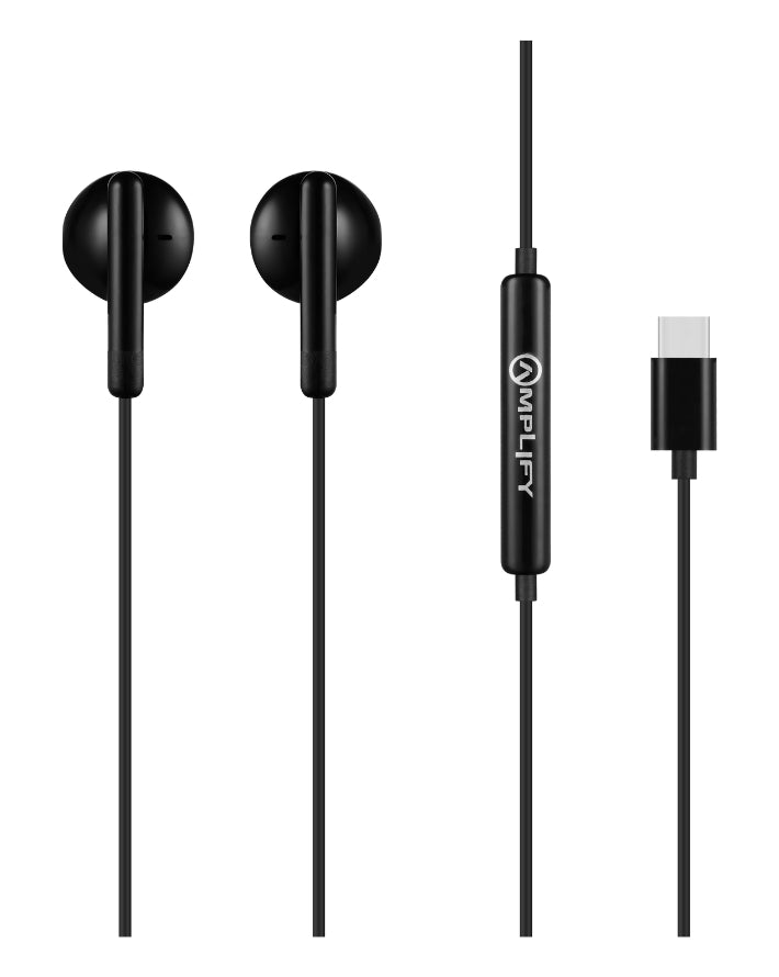 On-the-Move Type-C Earphones Black