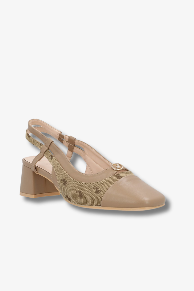 Slingback High Heel - Nude