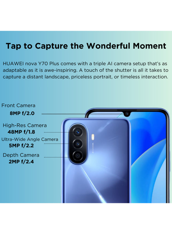 Nova Y70 Plus 128GB Dual Sim Black Cellphone