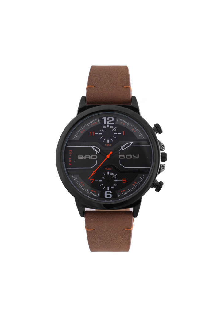 Bad Boy Reckless Watch - Gun & Brown