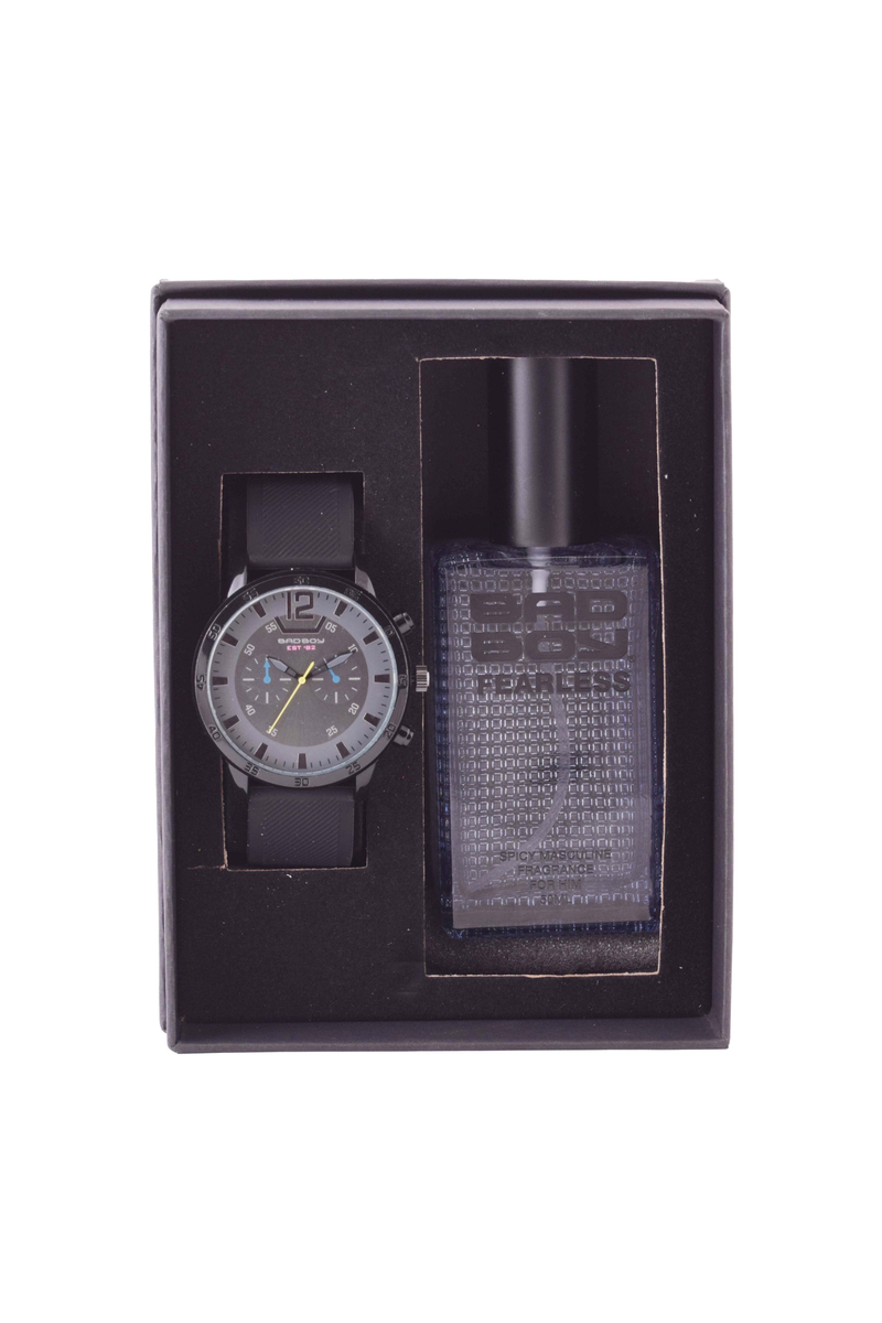 Watch & Fragrance Set - Black