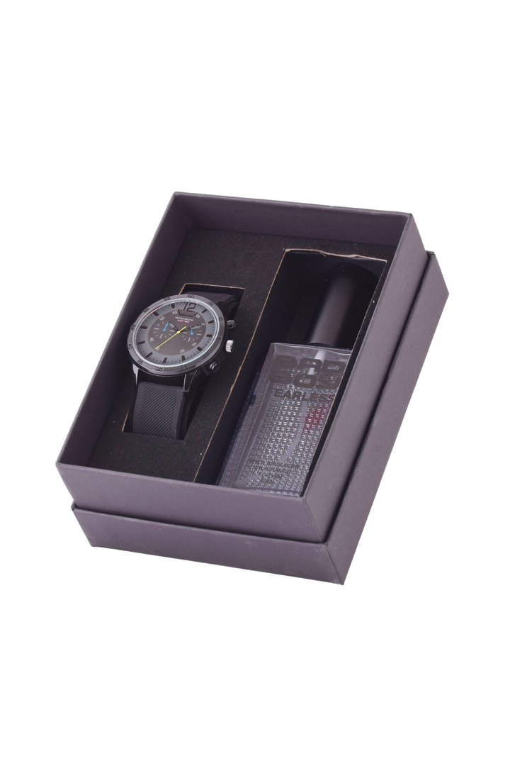 Watch & Fragrance Set - Black