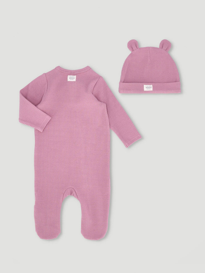 Keedo Baby Girls Lilas Organic Babygrow - Pink