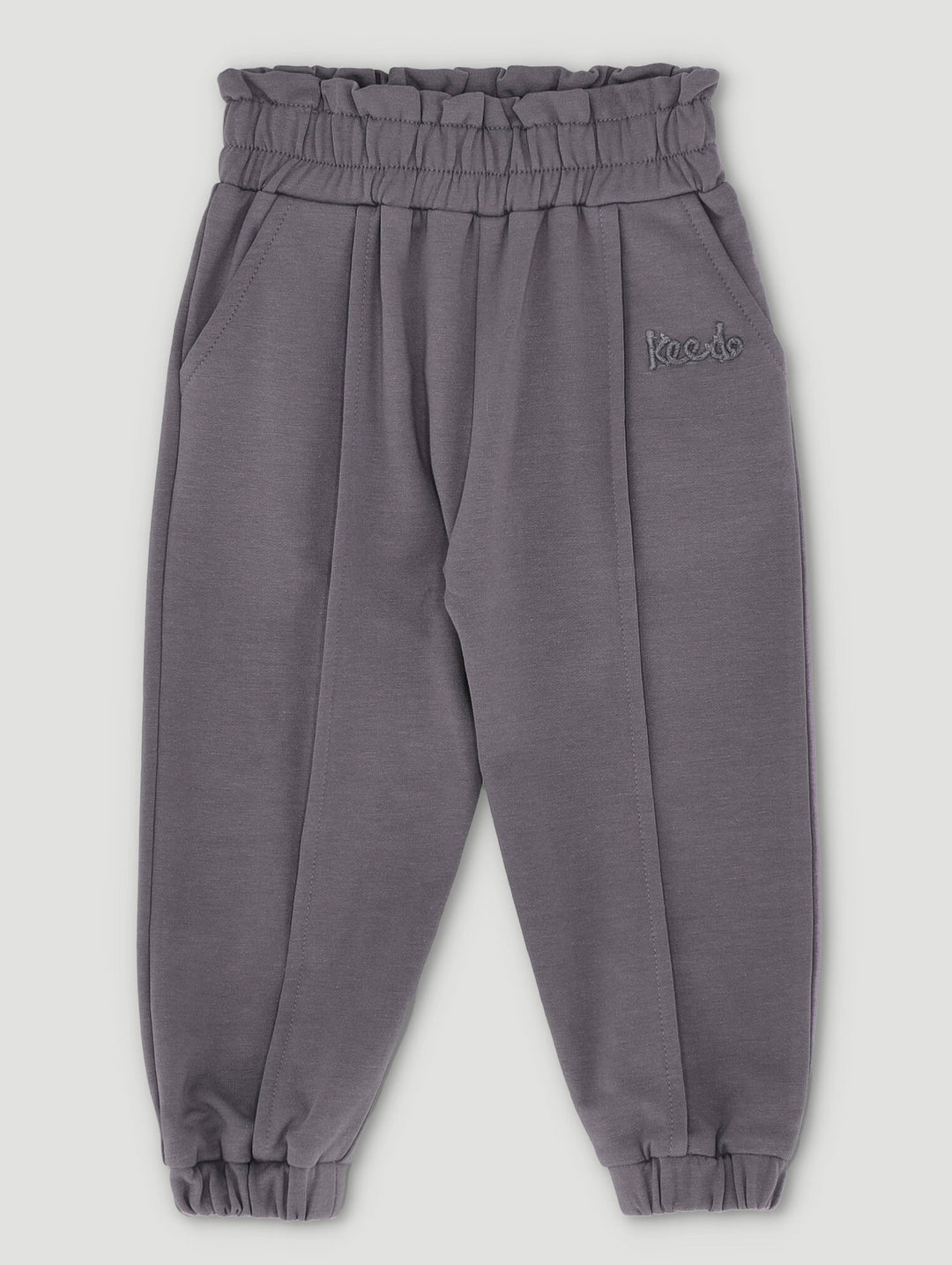 Keedo Baby Girls Dusty Flannel Jogger - Grey