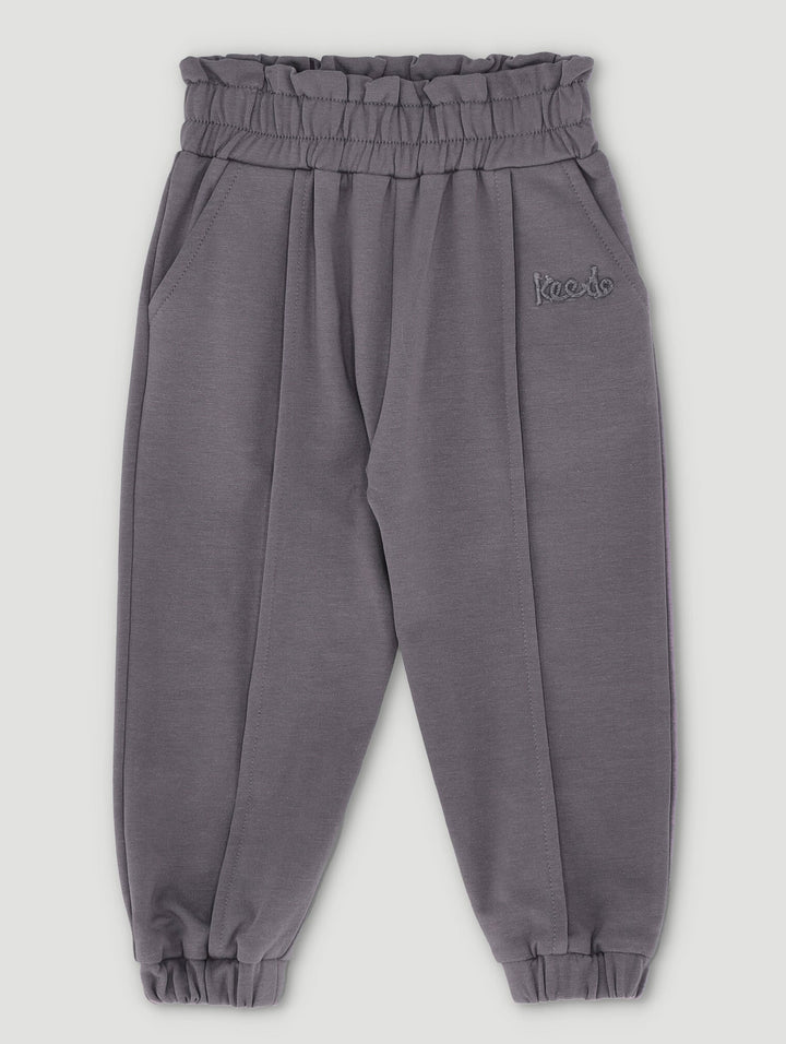 Keedo Baby Girls Dusty Flannel Jogger - Grey