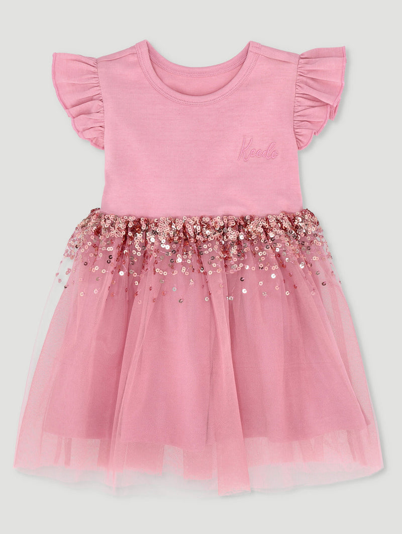 Keedo Baby Girls Jumper Dress - Pink
