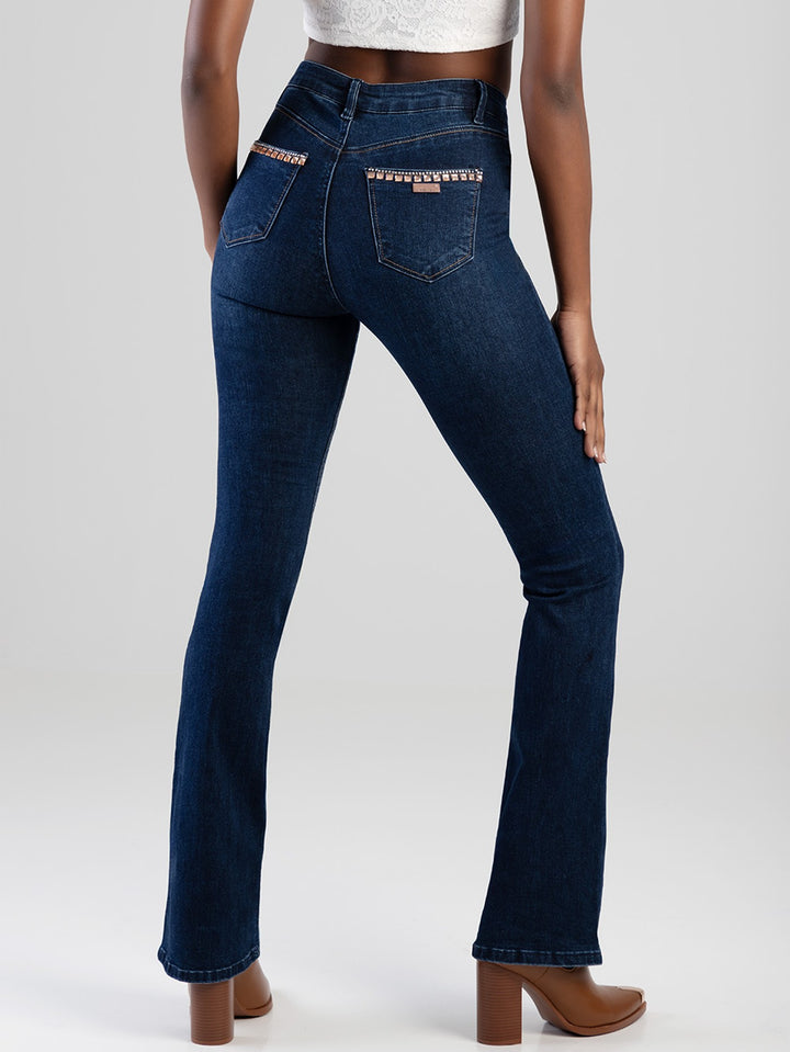 Axel Bootleg Denim Jean - Dark Blue