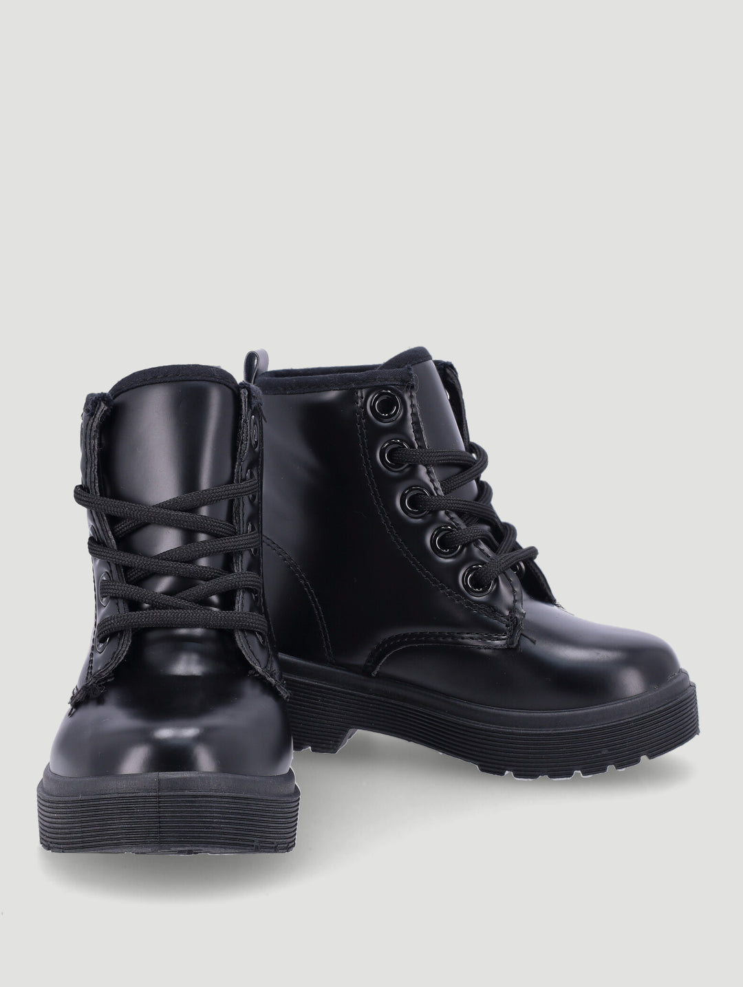 Pre-Boys Lace Up Boot - Black