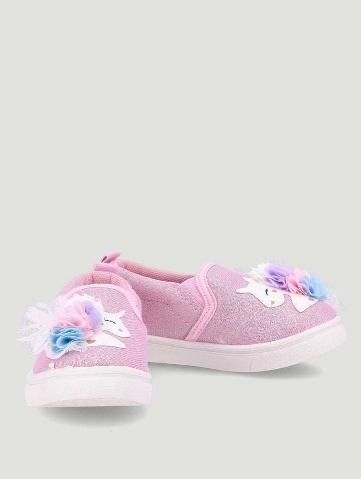 Pre-Girls Unicorn Slip On Shoe - Pink